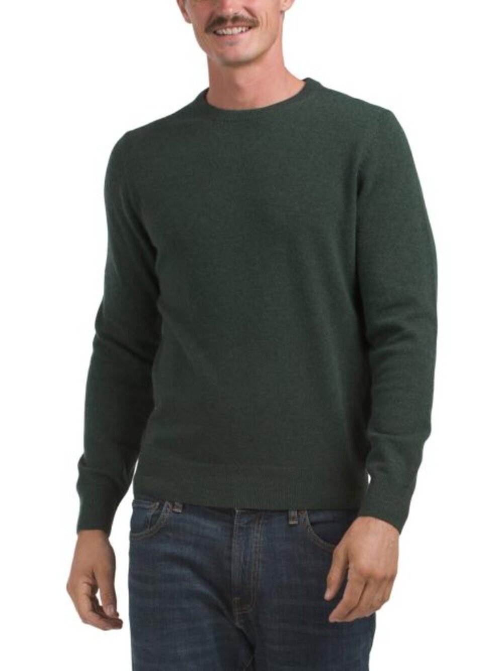 IMNYC ISAAC MIZRAHI Merino Wool And Cashmere Blend Crew Neck Pull Over Sweater